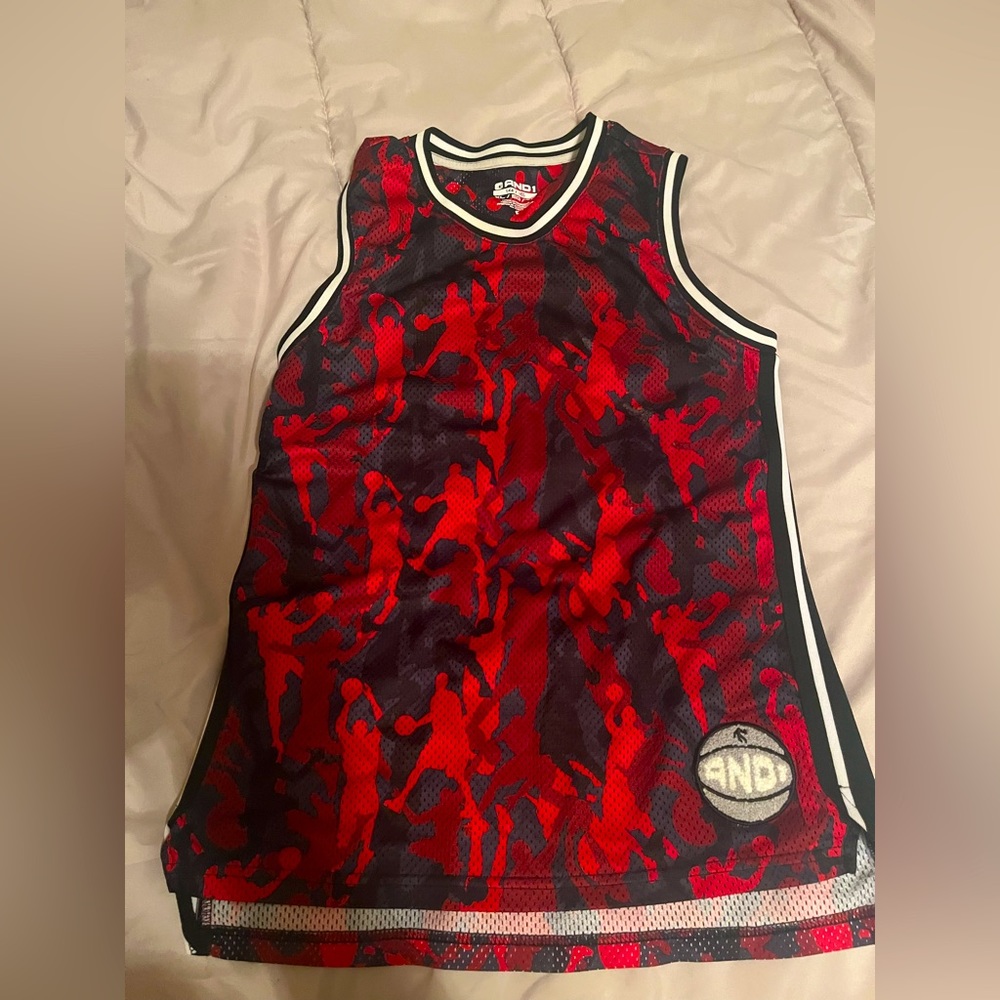 And 1 red camouflage jersey style tank top sz XL(14/16)